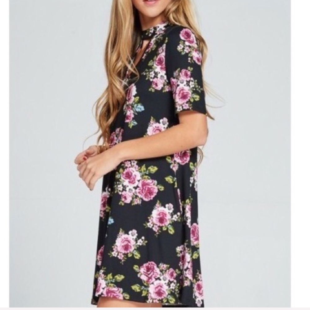 Floral Choker Dress